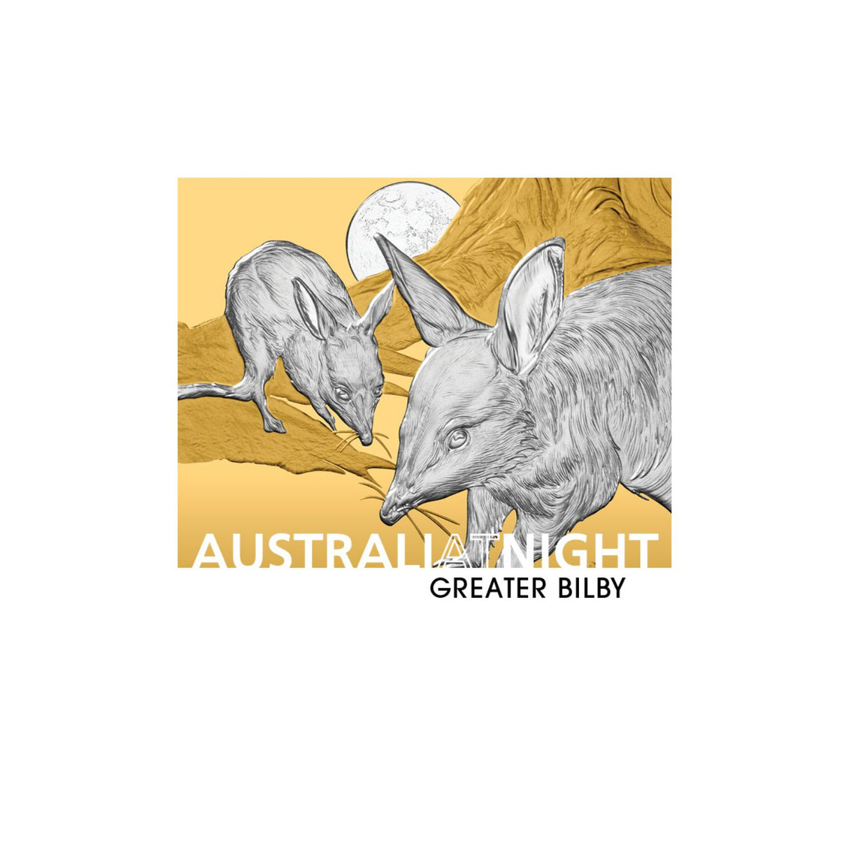 Australia at Night 2026 $100 Greater Bilby Platinum-plated 1oz Gold Proof Coin