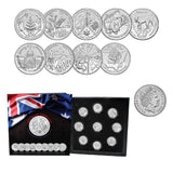 Australia Federation Centenary 2001 20c & 50c States & Territories Uncirculated 19-Coin Portfolio