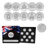 Australia Federation Centenary 2001 50c States & Territories Uncirculated 10-Coin Portfolio