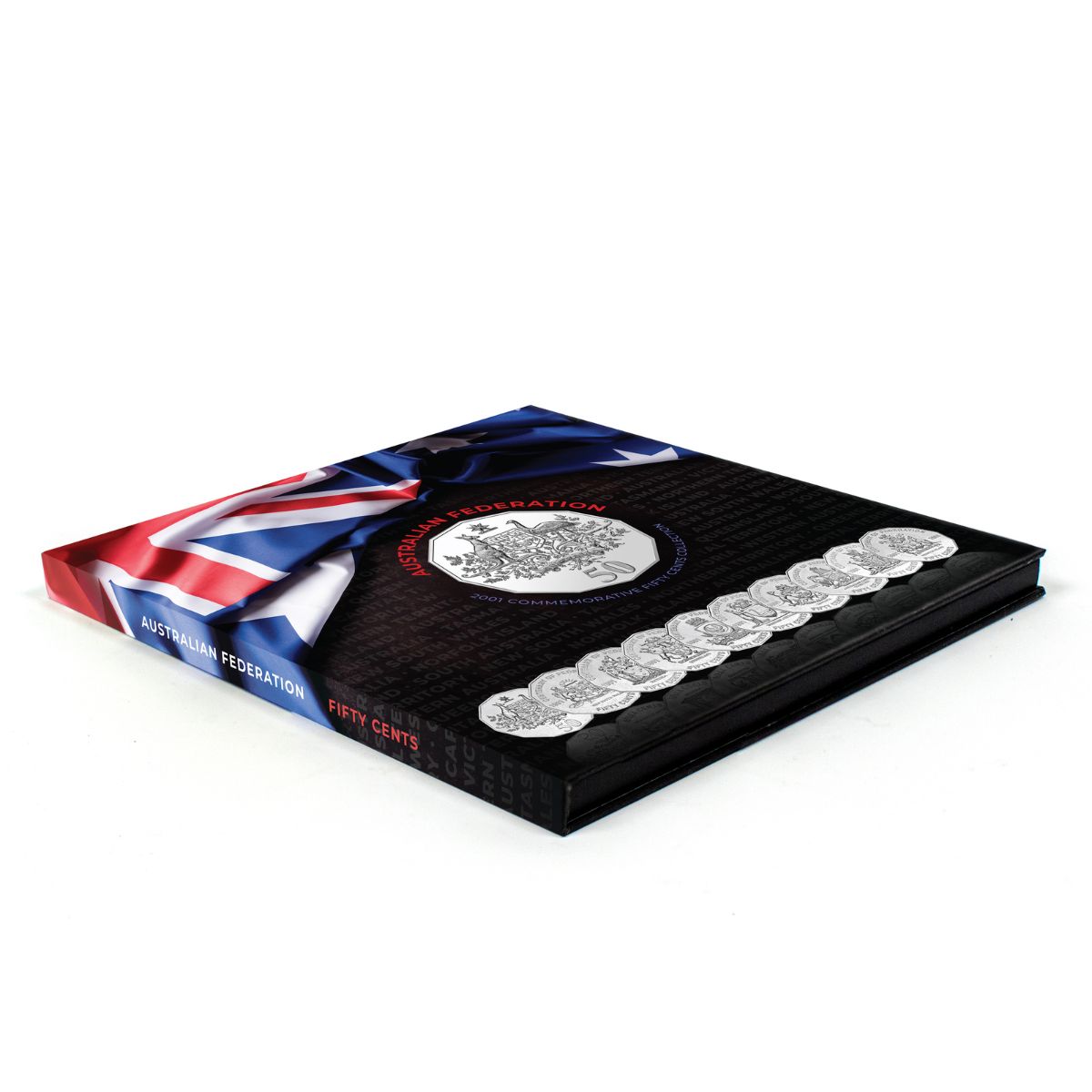 Australia Federation Centenary 2001 50c States & Territories Uncirculated 10-Coin Portfolio