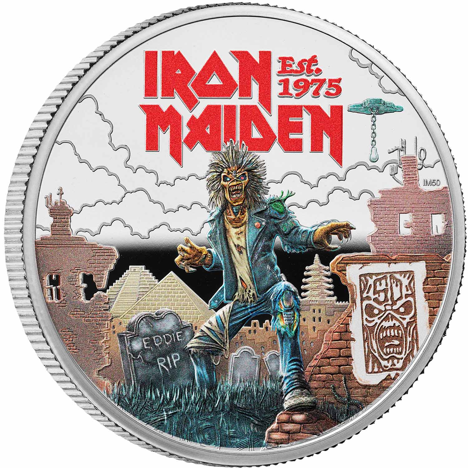 Great Britain Iron Maiden 2025 £5 1oz Silver Proof Colour Coin