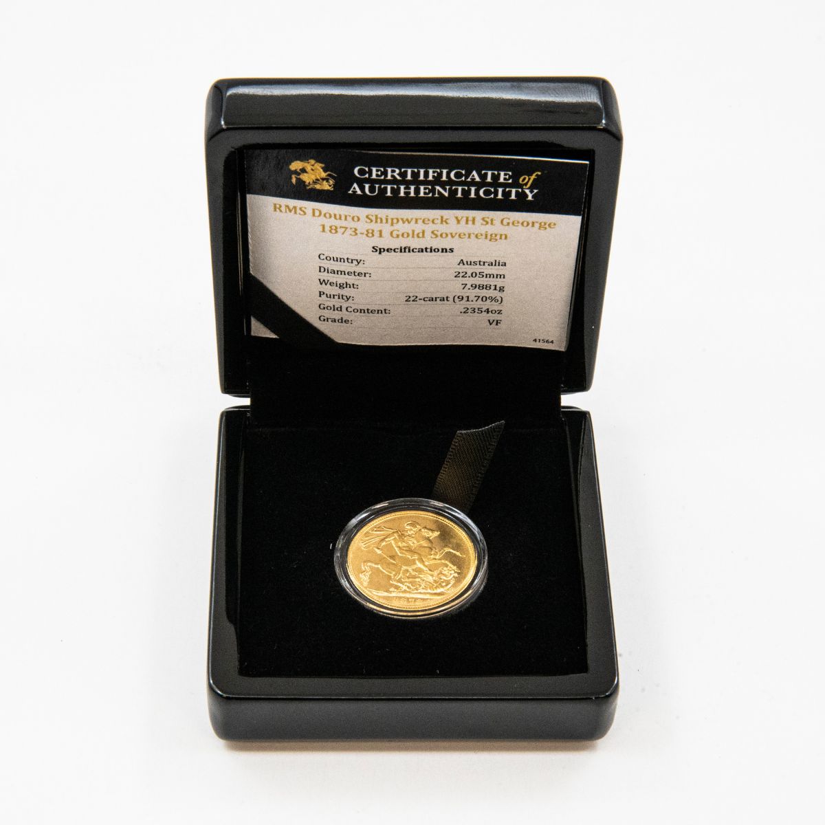 Queen Victoria Douro Shipwreck 1873-80 Gold Sovereign Very Fine (Date of our choice)