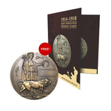 First World War Silver 4-Commemorative Set + FREE WWI Memorial Plaque Replica
