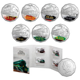 Australia Steam Giants 2025 50c Colour Cupro-Nickel Uncirculated 7-Coin Set
