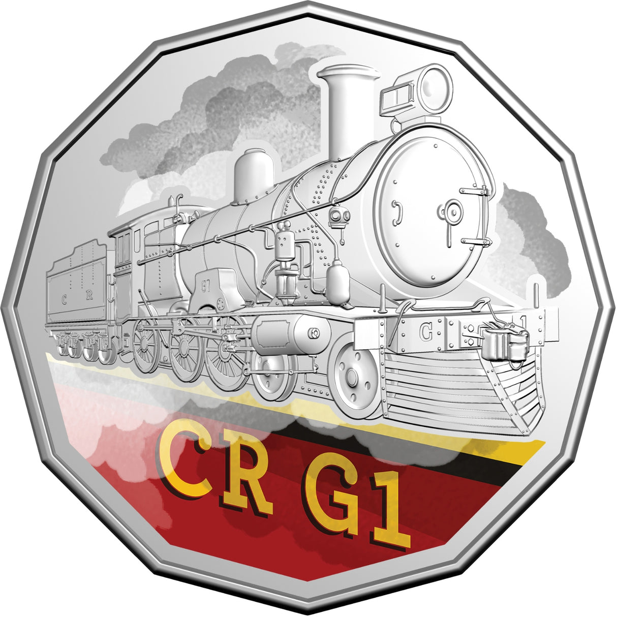 Australia Steam Giants 2025 50c Commonwealth Railways G Class G1 Colour Cupro-Nickel Uncirculated Coin