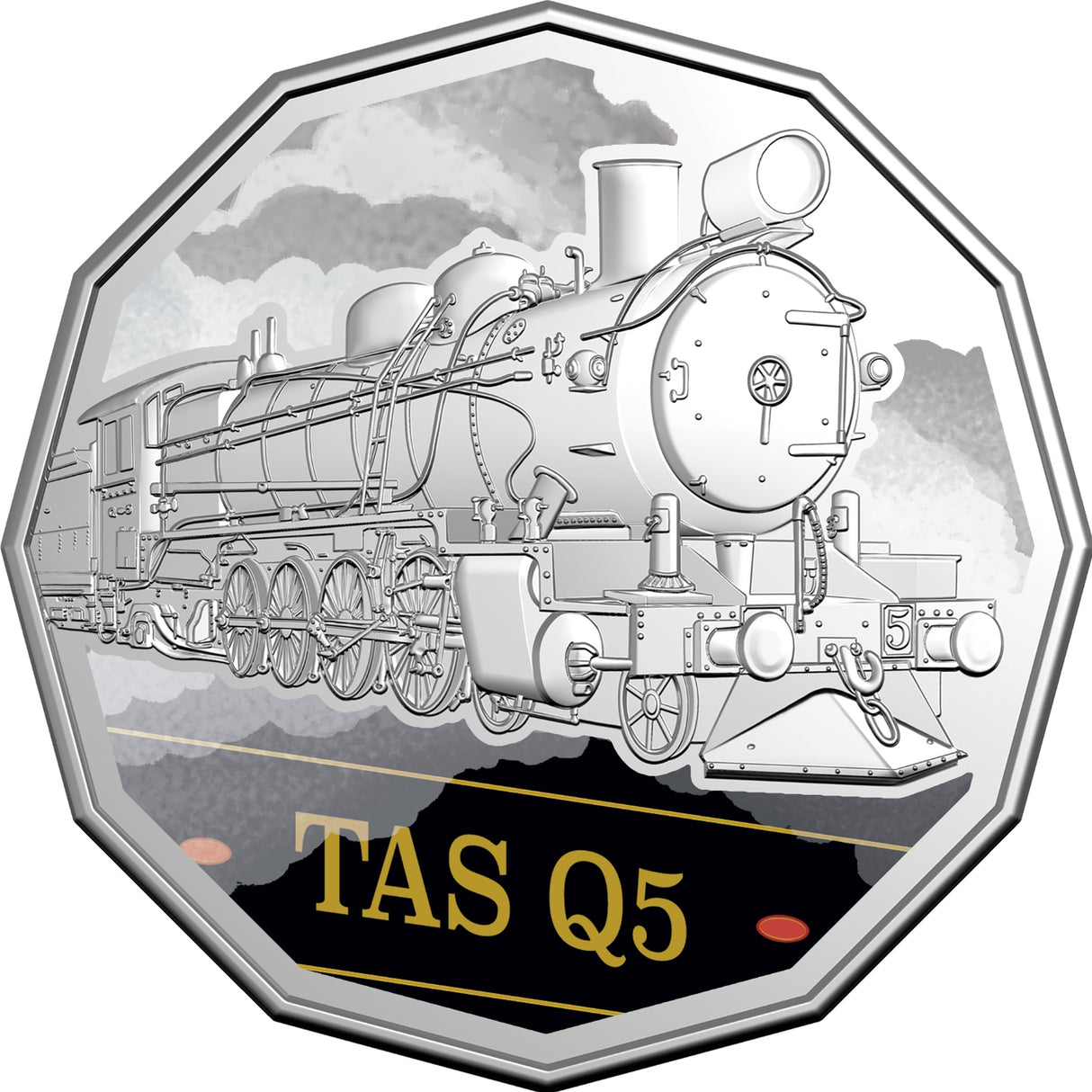 Australia Steam Giants 2025 50c Tasmanian Government Railways Q Class Q5 Colour Cupro-Nickel Uncirculated Coin