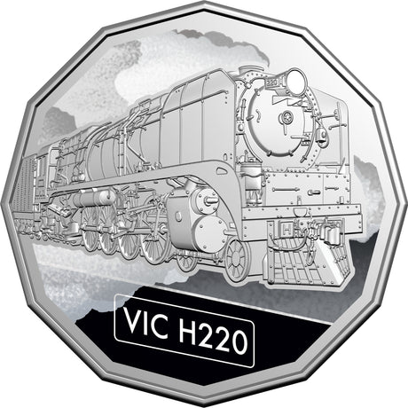 Australia Steam Giants 2025 50c Victorian Railways H Class H220 ‘Heavy Harry’ Colour Cupro-Nickel Uncirculated Coin