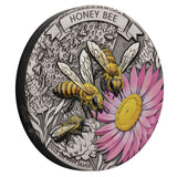 Australia Honey Bee 2025 $2 Colour 2oz Silver Antique Coin
