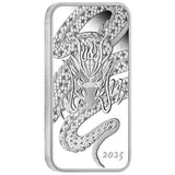 Australia Dragon 2025 $1 1oz Silver Proof Rectangular Coin