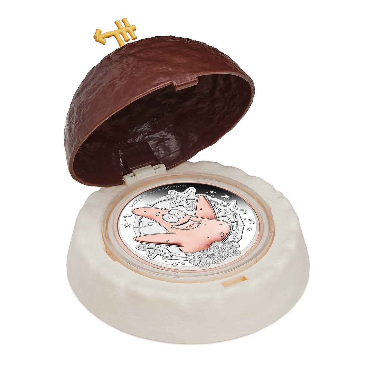 SpongeBob SquarePants - Patrick Star 2025 $2 Pink Gold-plated 2oz Silver Proof Coin