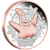 SpongeBob SquarePants - Patrick Star 2025 $2 Pink Gold-plated 2oz Silver Proof Coin