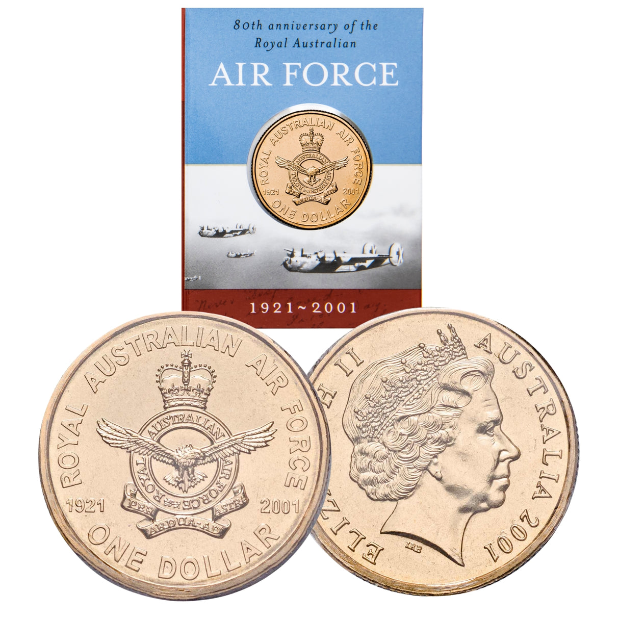 Australia RAAF 80th Anniversary 2001 $1 Aluminium-Bronze Uncirculated Coin