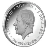 Nature's Window Majestic Owl 2026 $5 Colour 2oz Silver Proof Coin