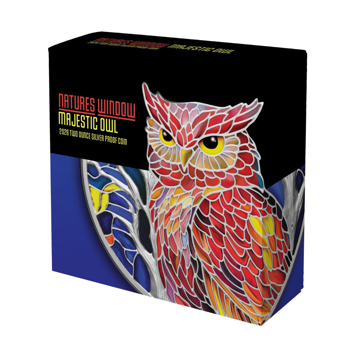 Nature's Window Majestic Owl 2026 $5 Colour 2oz Silver Proof Coin
