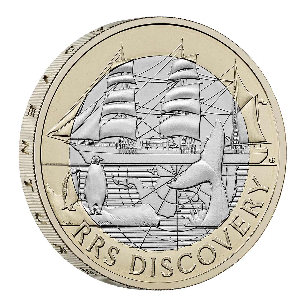 Great Britain RRS Discovery 2025 £2 Bimetal Brilliant Uncirculated Coin