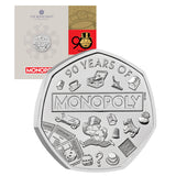 Great Britain Monopoly 90th Anniversary 2025 50p Brilliant Uncirculated Coin