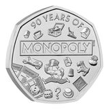 Great Britain Monopoly 90th Anniversary 2025 50p Brilliant Uncirculated Coin