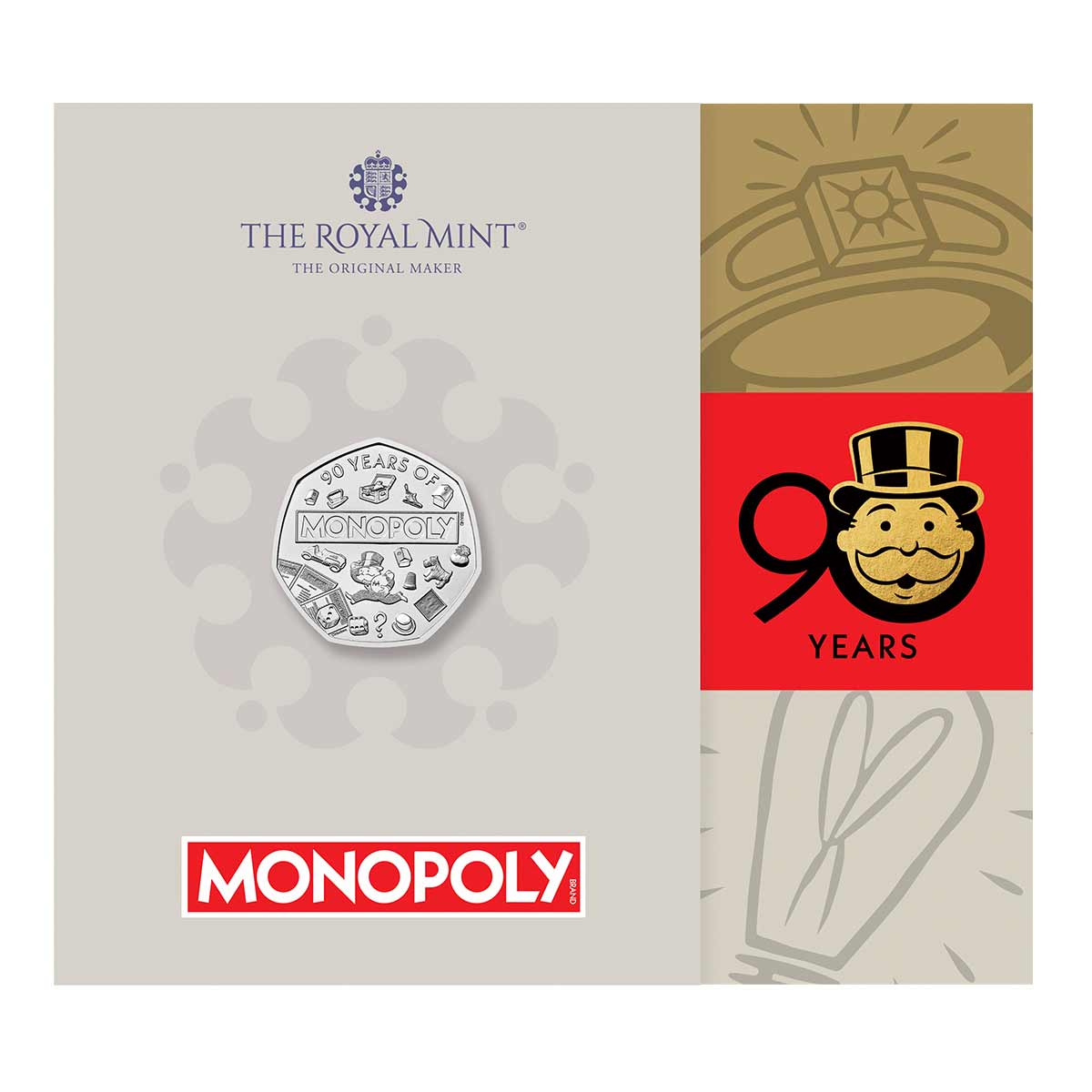 Great Britain Monopoly 90th Anniversary 2025 50p Brilliant Uncirculated Coin