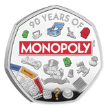 Great Britain Monopoly 90th Anniversary 2025 50p Colour Silver Proof Coin