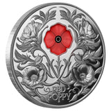 Red Poppy 2026 $5 Window 2oz Silver Proof Coin