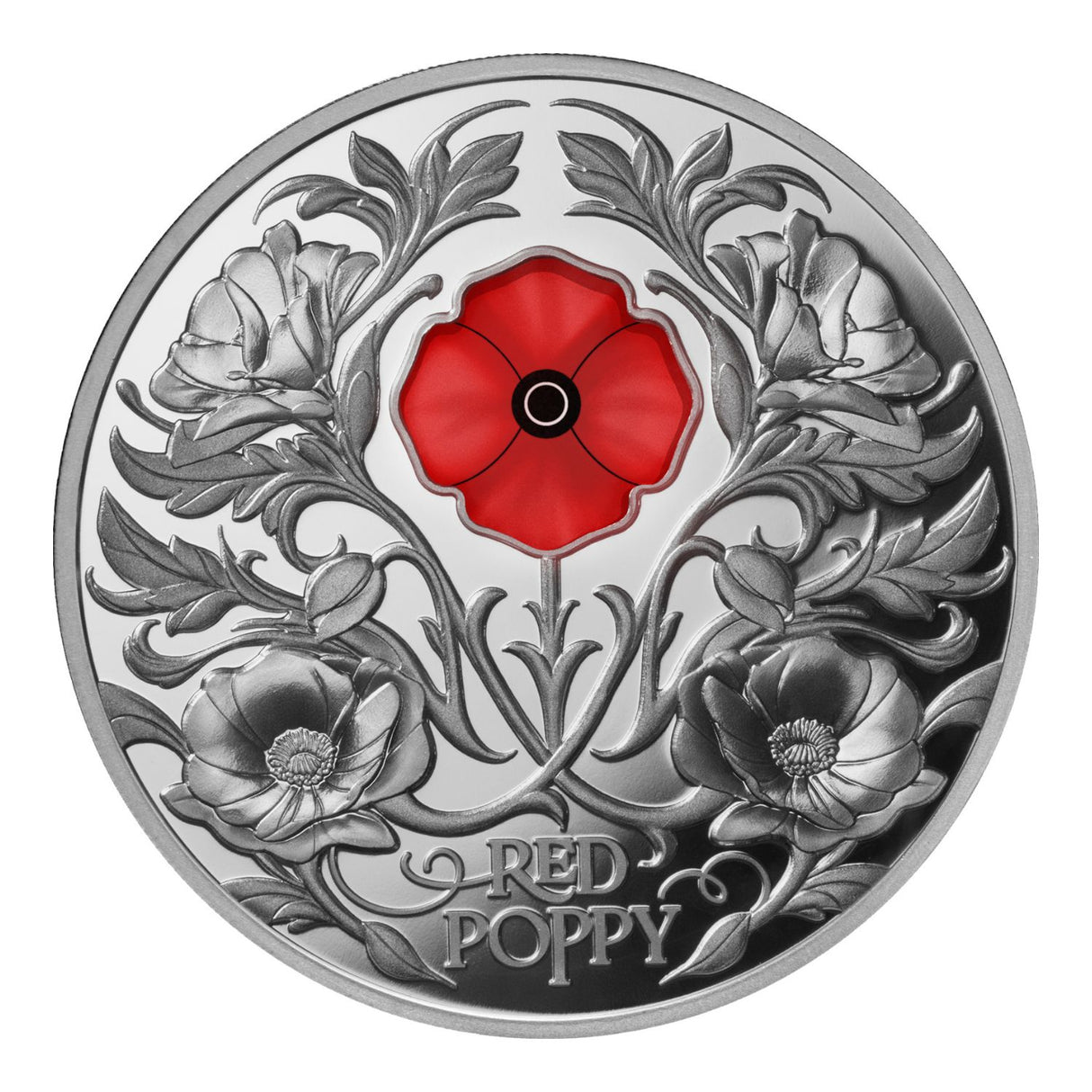 Red Poppy 2026 $5 Window 2oz Silver Proof Coin