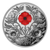 Red Poppy 2026 $5 Window 2oz Silver Proof Coin