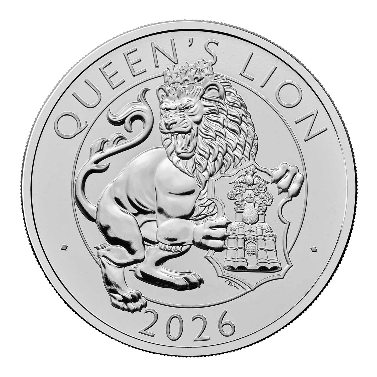 Great Britain Royal Tudor Beasts 2026 £5 Queen's Lion Cupro-Nickel Brilliant Uncirculated Coin