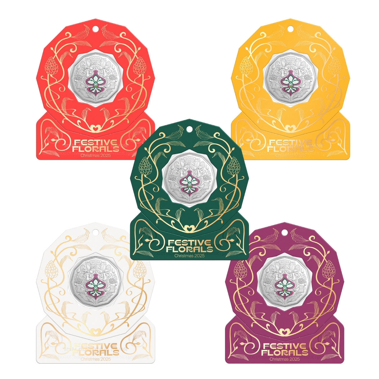 Australia Christmas Decoration 2025 50c Colour Cupro-Nickel Uncirculated Coin