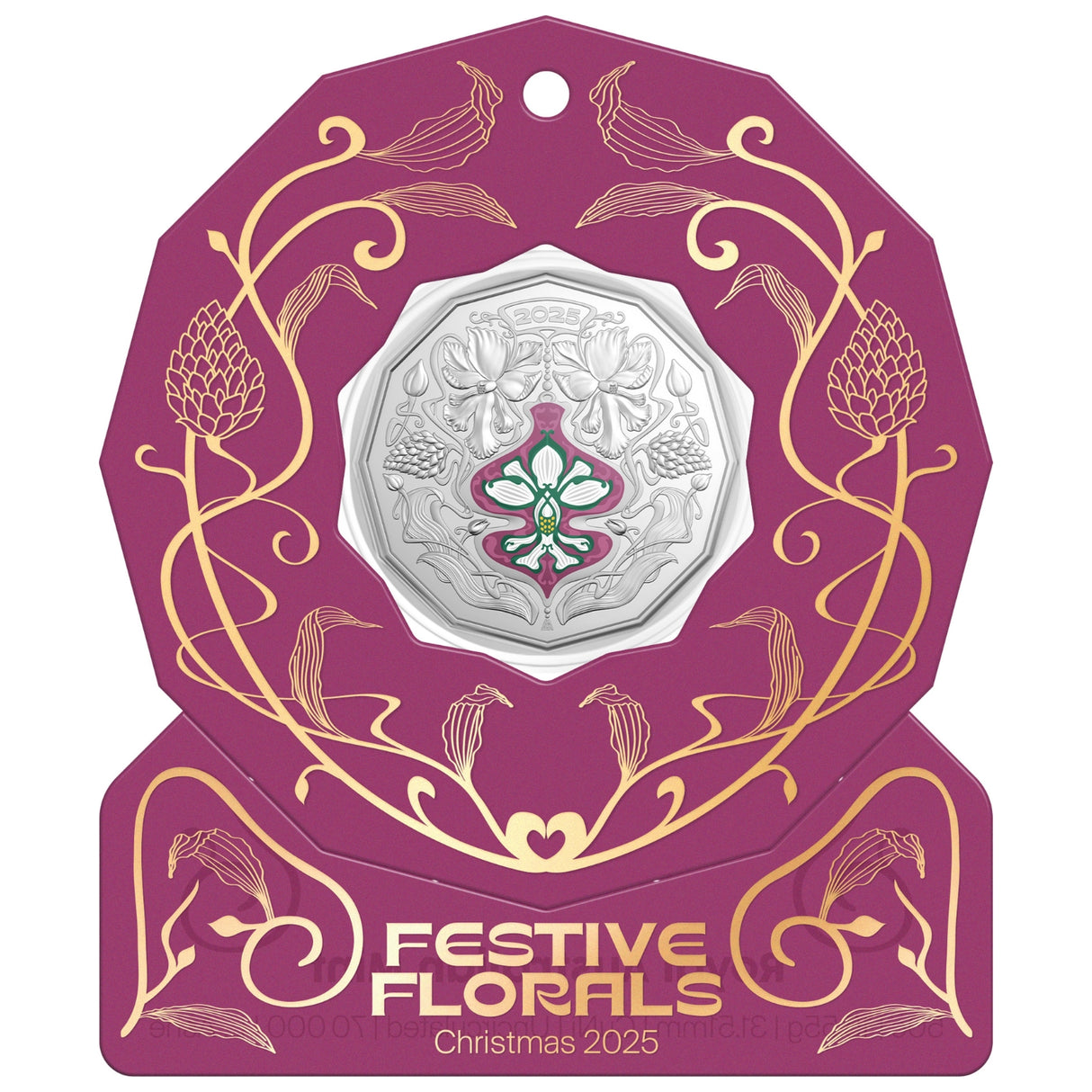 Australia Christmas Decoration 2025 50c Colour Cupro-Nickel Uncirculated Coin