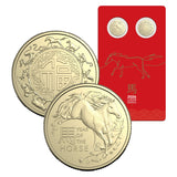 Australia Lunar Year of the Horse 2026 $1 Aluminium-Bronze Uncirculated 2-Coin Set