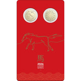 Australia Lunar Year of the Horse 2026 $1 Aluminium-Bronze Uncirculated 2-Coin Set