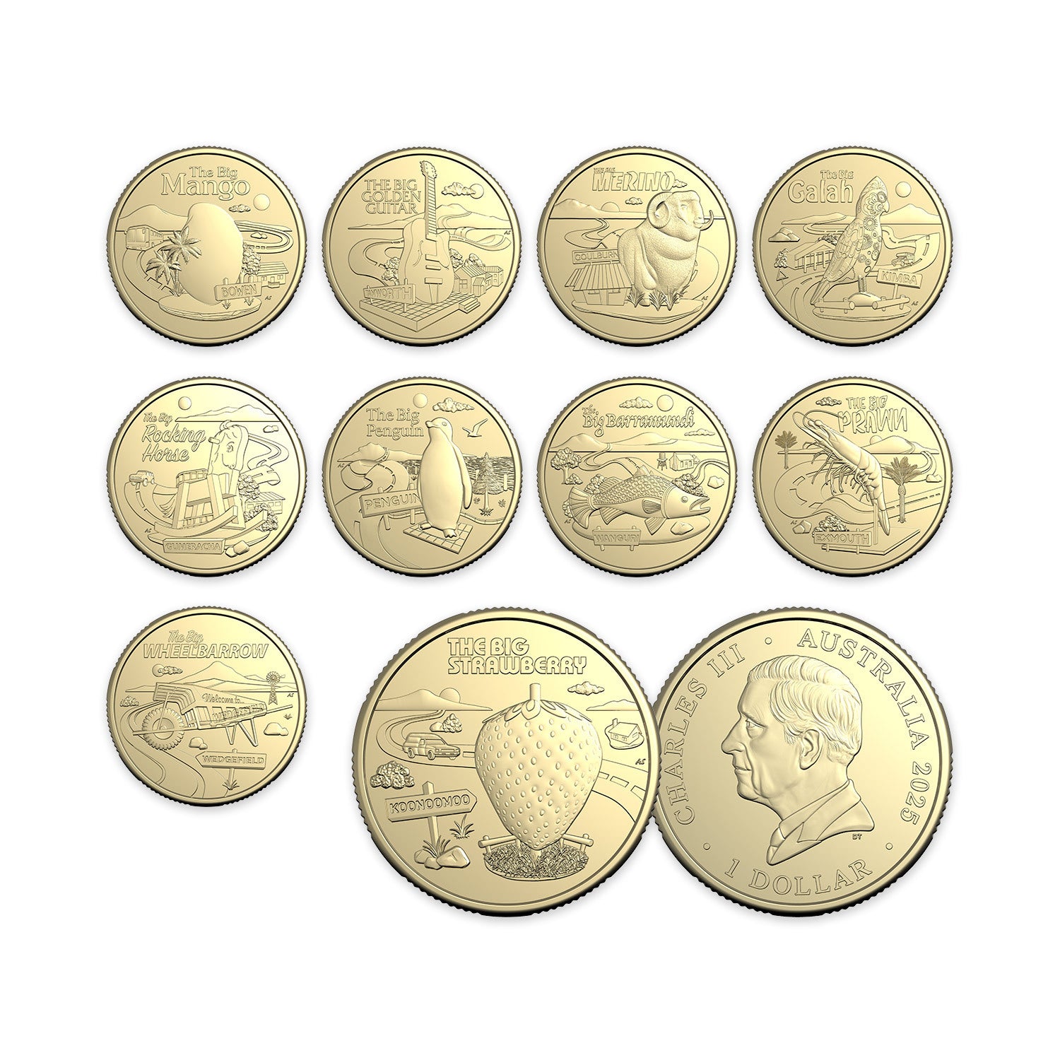 Aussie Big Things 2 2025 $1 Aluminium-Bronze 10-Coin Uncirculated