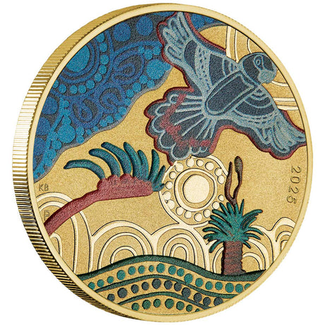 Australia Ngana Nyitting 2025 $1 Black Cockatoo Al-Br Stamp & Coin Cover