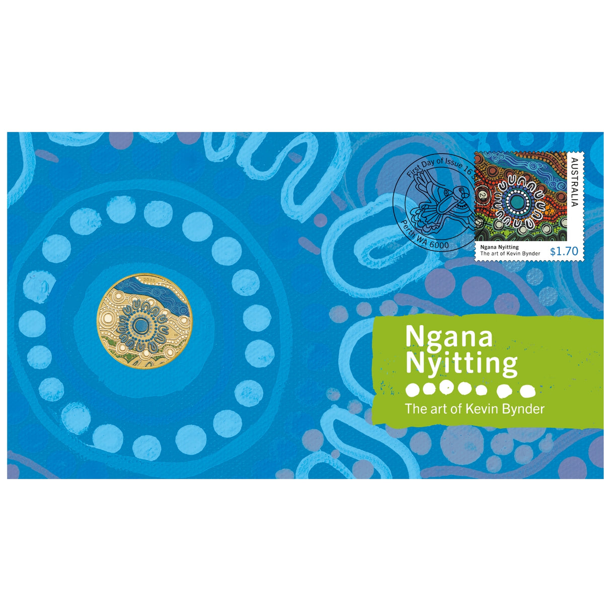 Australia Ngana Nyitting 2025 $1 Blue River Al-Br Stamp & Coin Cover