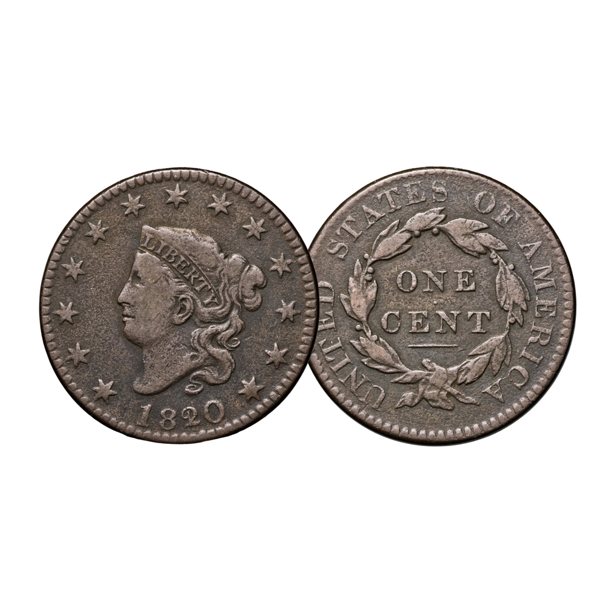 USA 1816-35 Coronet Head Cent Very Good-Very Fine Coin (Date of our choice)