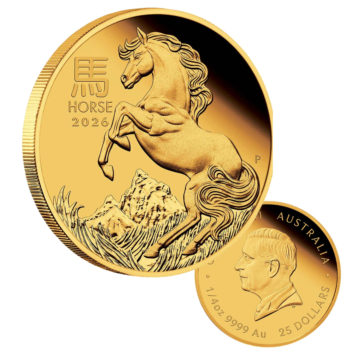 Australia Lunar Year of the Horse 2026 $25 1/4oz Gold Proof Coin