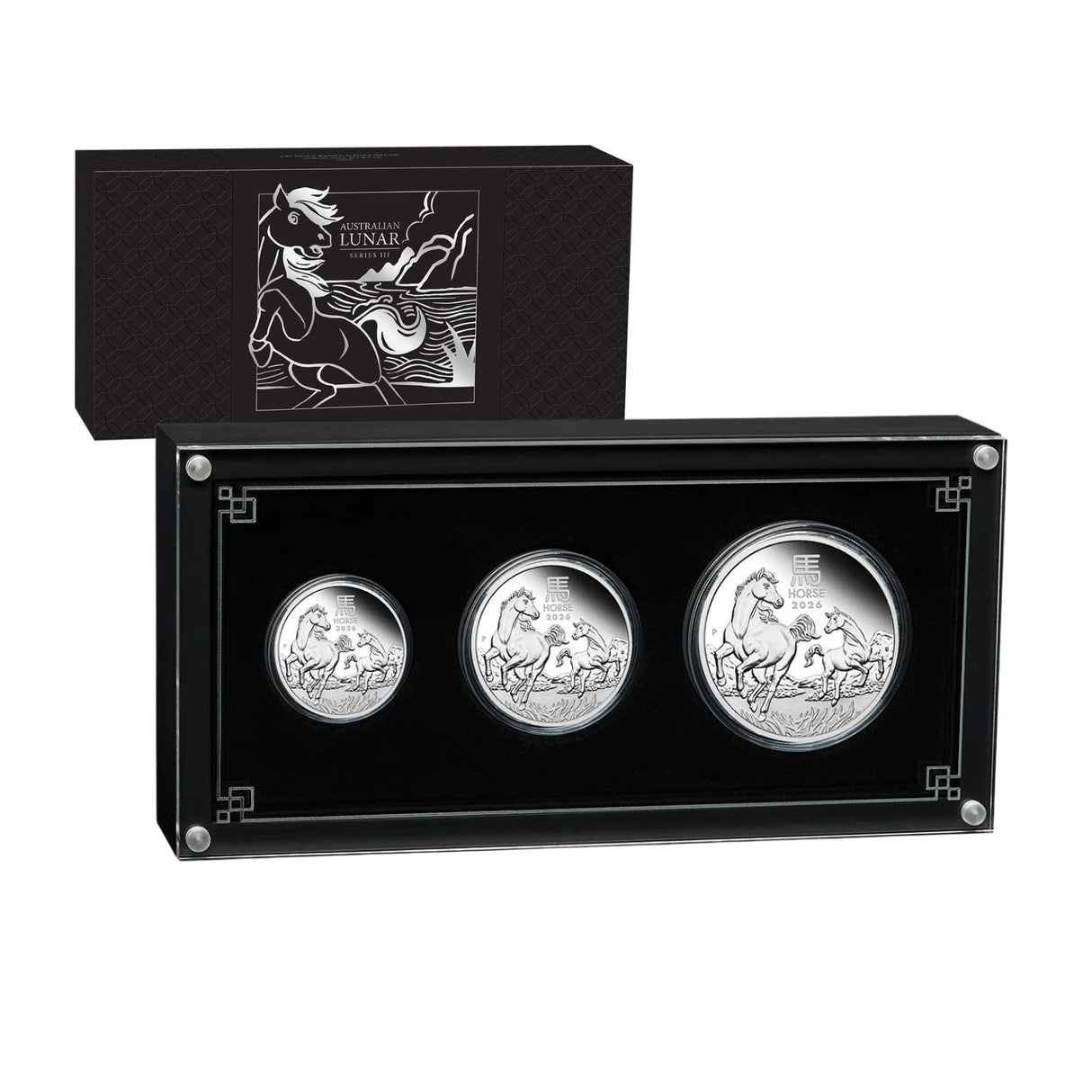 Australia Lunar Year of the Horse 2026 Silver Proof 3-Coin Set