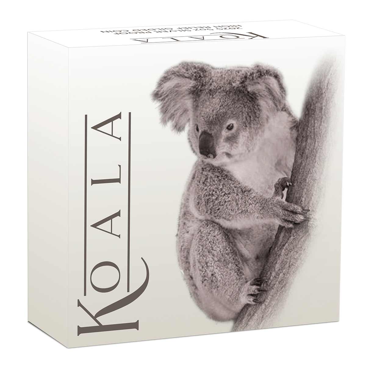 Australia Koala 2025 $8 High Relief Gold-plated 5oz Silver Proof Coin