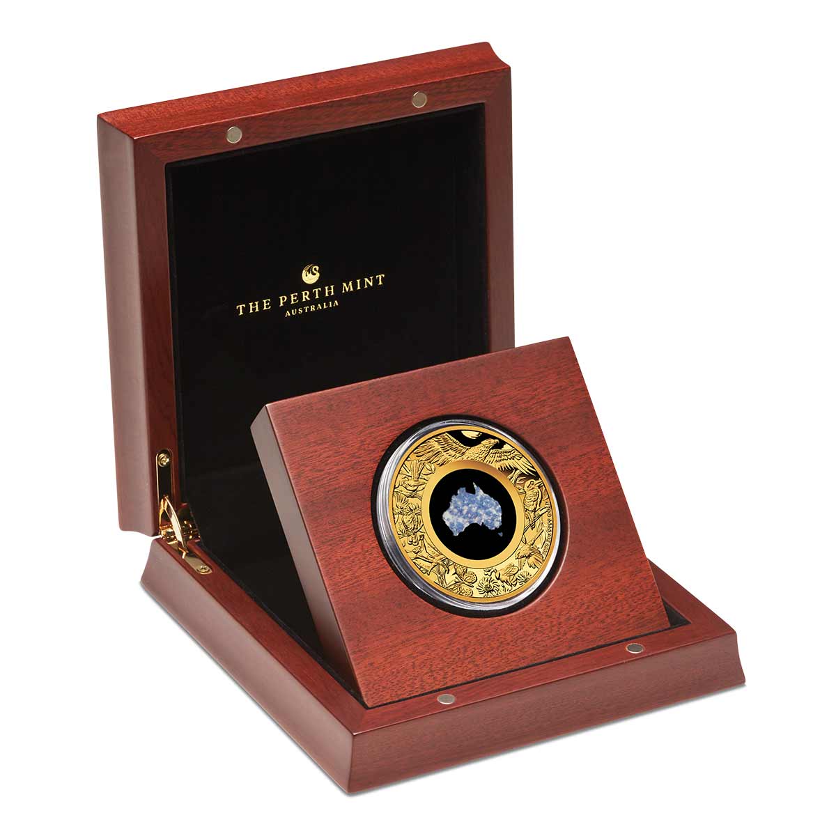 Australia Great Southern Land 2025 $200 Blue Lepidolite 2oz Gold Proof Coin