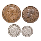 Australia George VI 1951PL Circulated 4-Coin Set