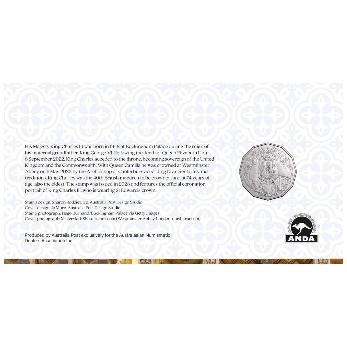 Australia ANDA Hobart Money Expo 2025 50c King Charles III Stamp & Coin Cover