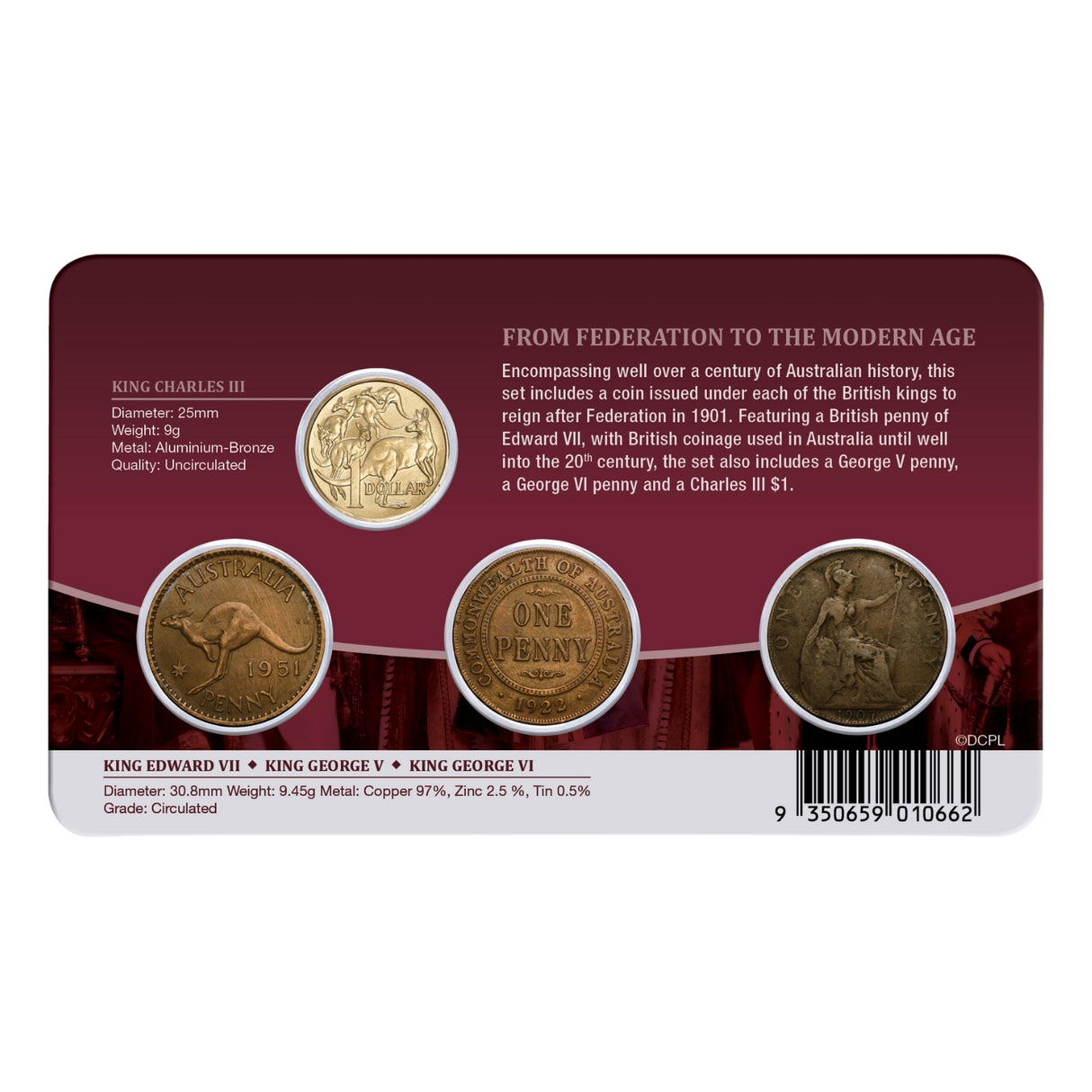 Kings of Federation 4-Coin Set