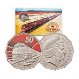 Australia The Ghan 2019 50c Colour Cupro-Nickel Uncirculated Coin