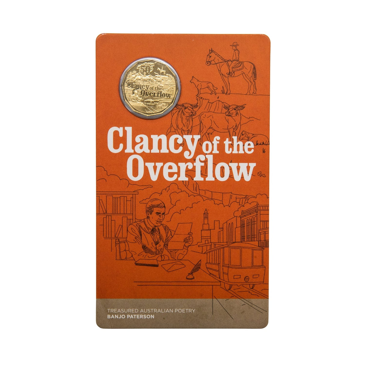 Australia Banjo Paterson 2020 50c Clancy of the Overflow Aluminium-Bronze Uncirculated Coin