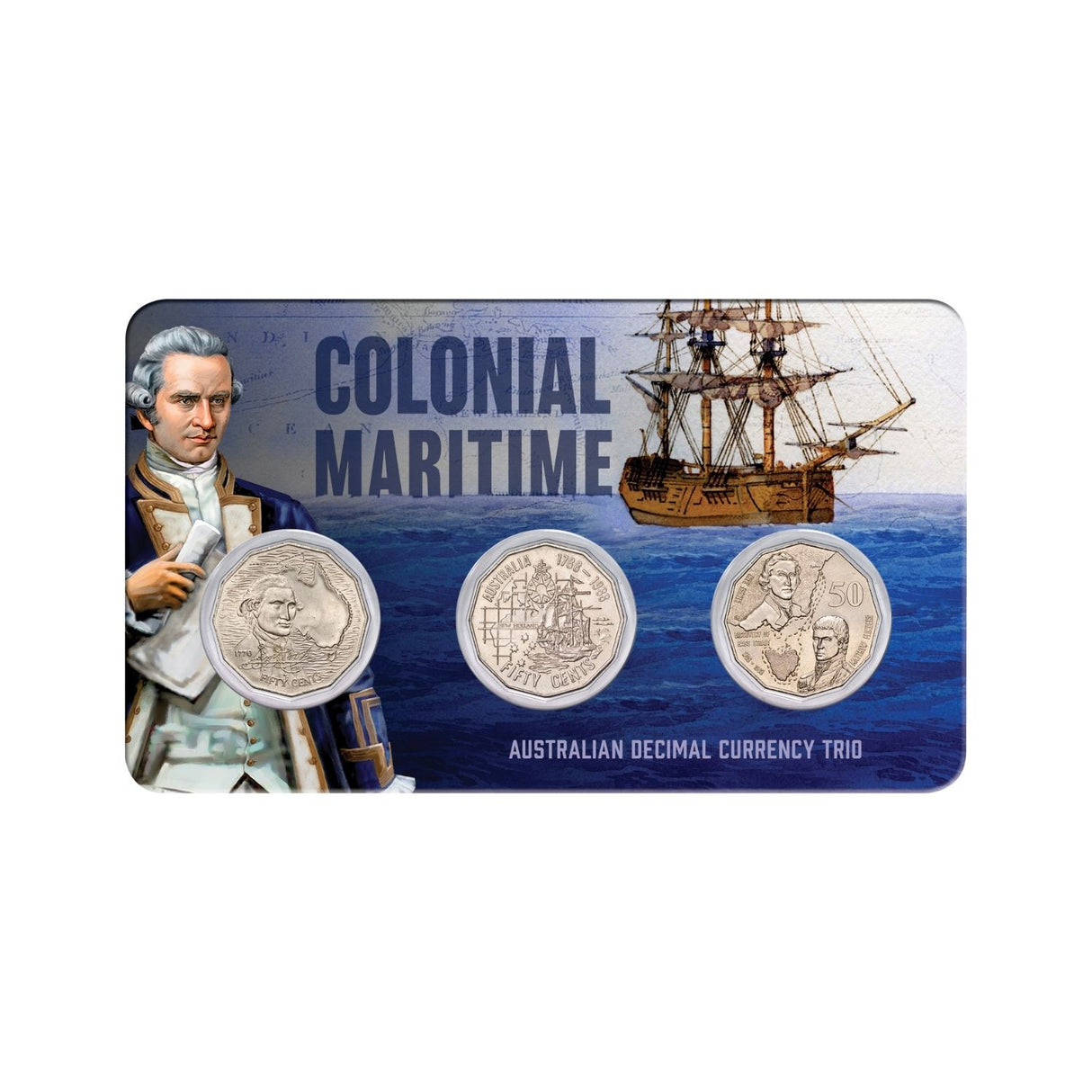 Australia Colonial Maritime 50c 3-Coin Set