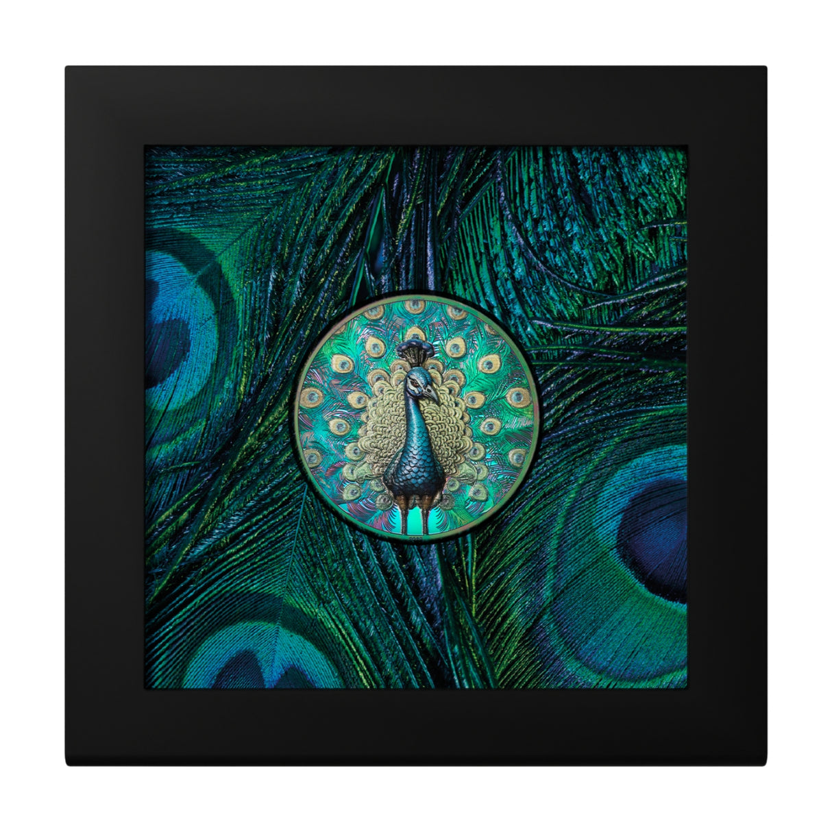 Peacock 2025 $5 1oz Prisma Plated Silver Proof Coin