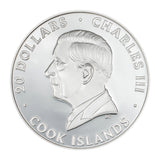 Silver Burst Rhino 2025 $20 3oz Silver Proof Coin