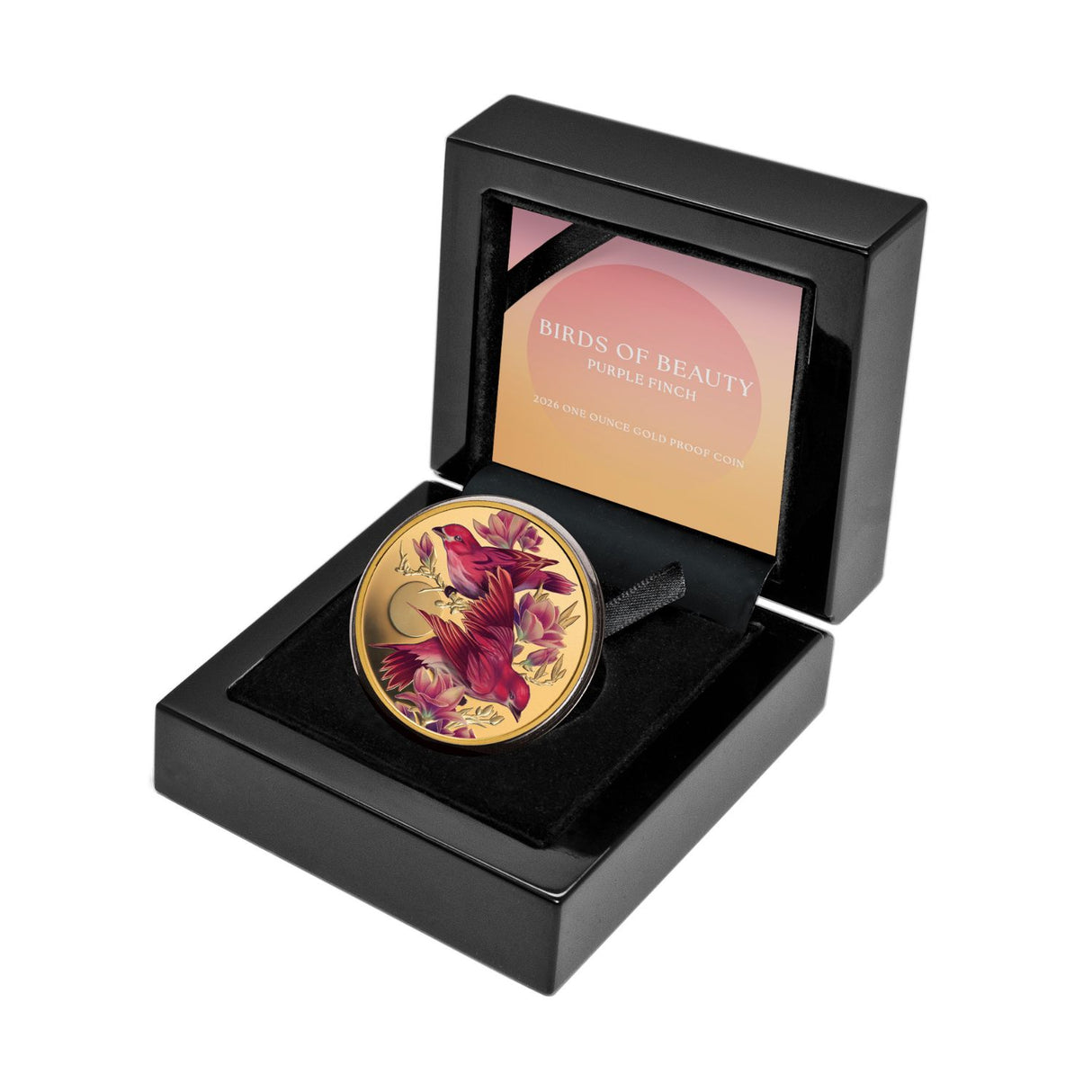 Birds of Beauty 2026 $100 Purple Finch & Magnolias 1oz Gold Proof Coin