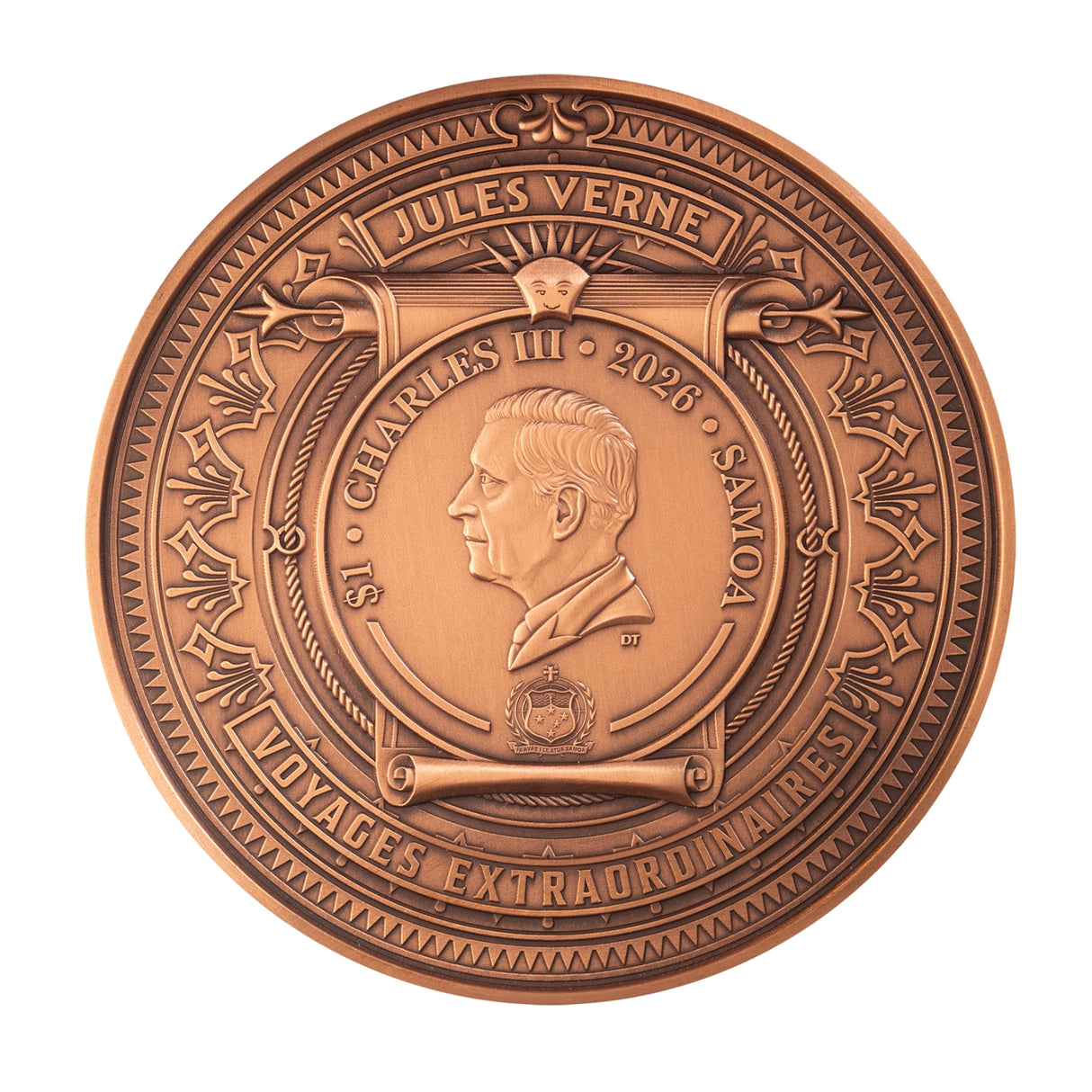 20,000 Leagues under the Sea 2026 $1 High Relief Rotating Silver & Copper Bimetal Antique Coin