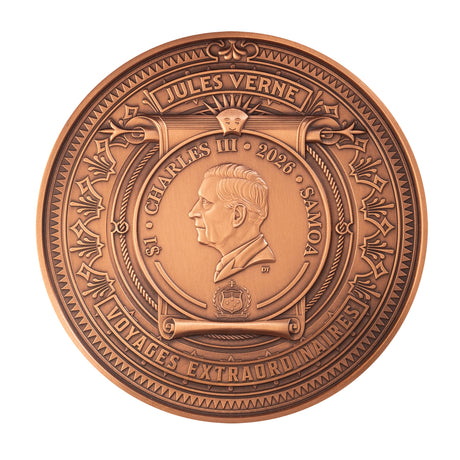 20,000 Leagues under the Sea 2026 $1 High Relief Rotating Silver & Copper Bimetal Antique Coin